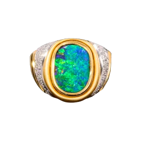 ‘Skyfire’ Boulder Opal Ring