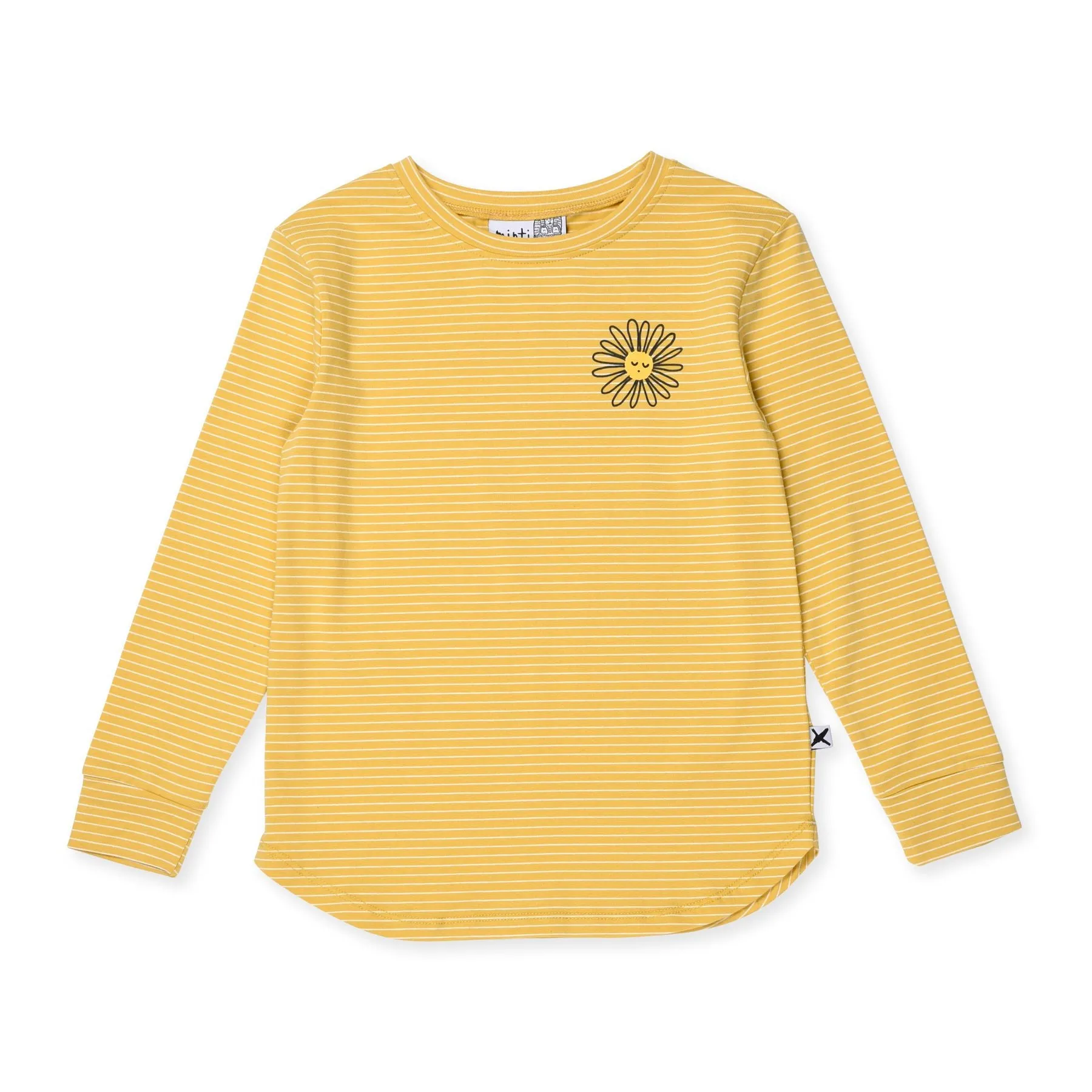 Sleepy Daisy LS Tee Mustard Stripe