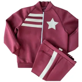 Stars And Stripes - Burgundy Stars and Stripe